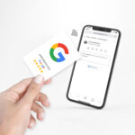 Google atsiliepimų NFC kortelė