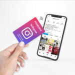 Instagram sekėjų NFC kortelė su Jūsų logo