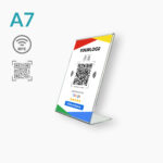 NFC ir QR code Google A7 atsiliepimų stovelis su Jūsų logo